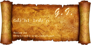 Göbl Irén névjegykártya