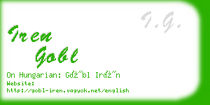 iren gobl business card